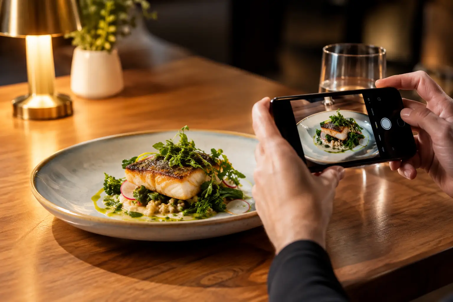 How to Capture Dishes Under Restaurant Lighting